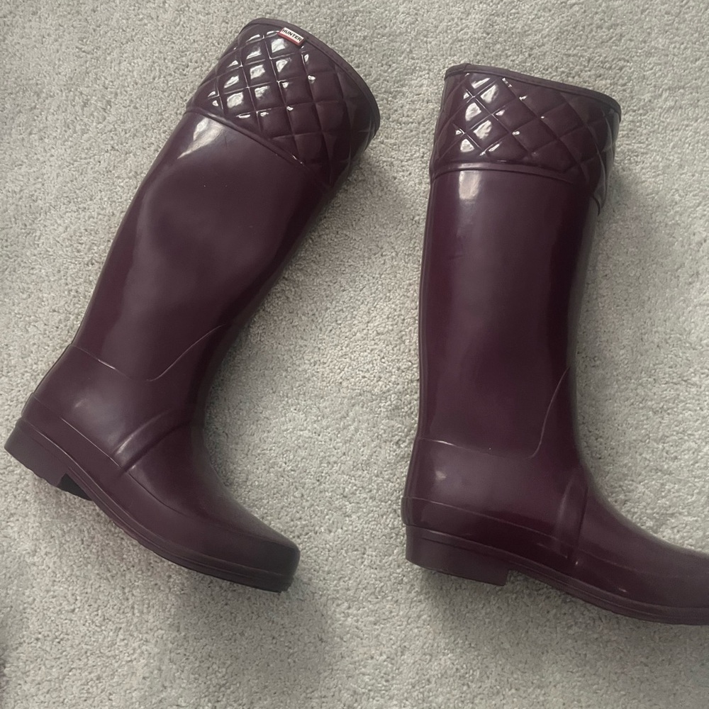 Hunter Purple Winter Rain Boots